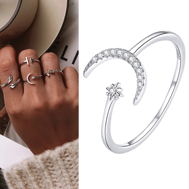 925 Sterling Silver Green Square Gemstone Open Ring