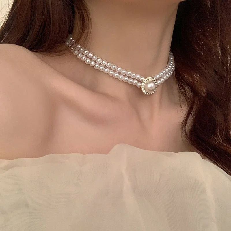 Pearl Bridal Jewelry Set - Necklace, Earrings, and Ring