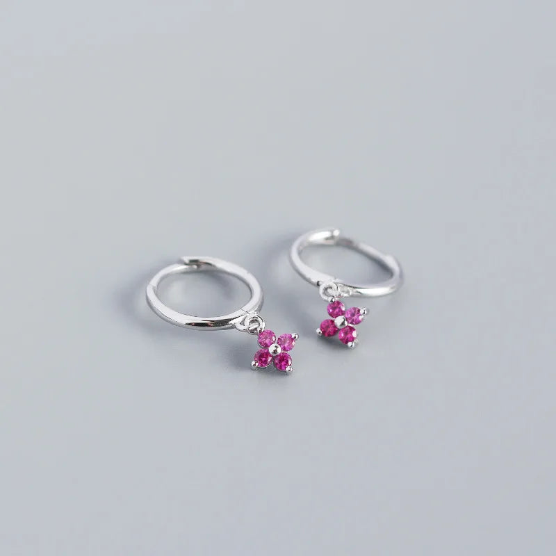Sweet Floral Earrings - 925 Sterling Silver