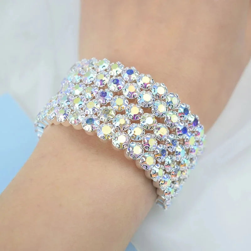 Crystal Cuff Bangle Bracelet - Fashion Design