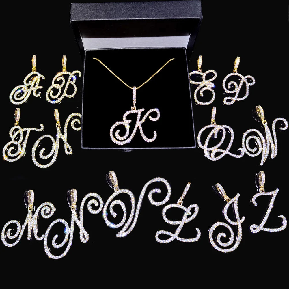 Personalized Initial Letter Pendant Necklace