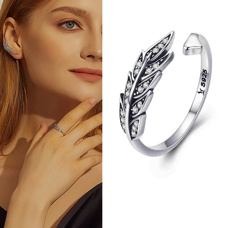 925 Sterling Silver Green Square Gemstone Open Ring