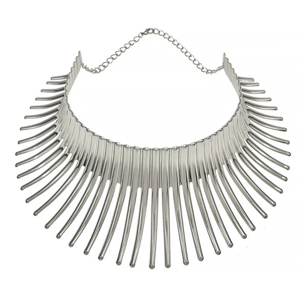 Vintage Metal Gold Torque African Necklace Set