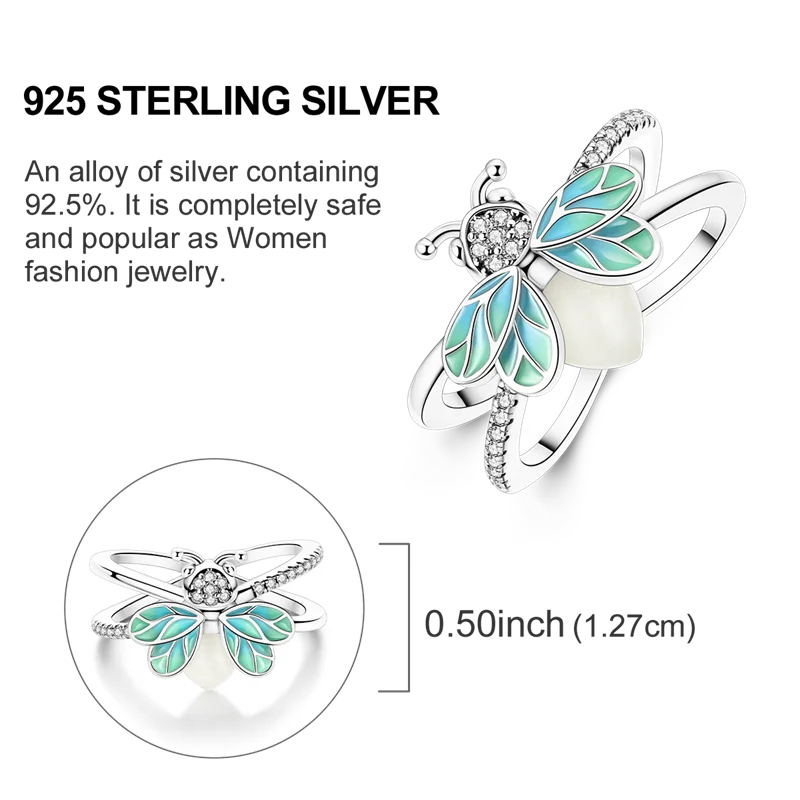 Star Moon 925 Sterling Silver Ring